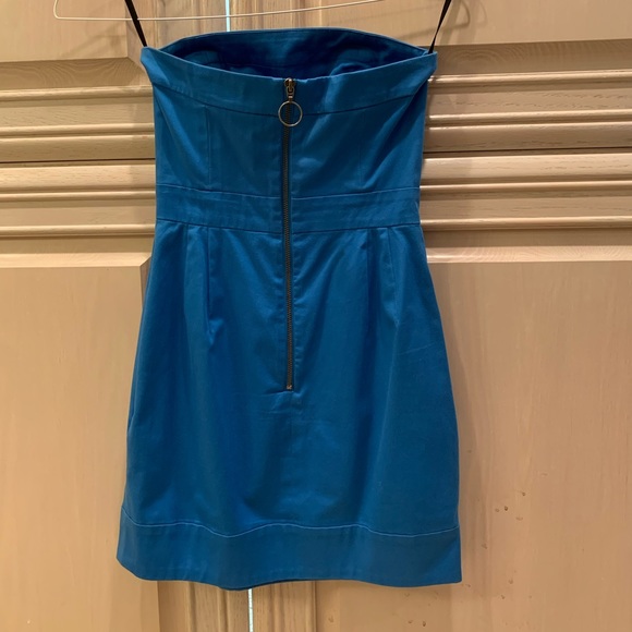 Blue Strapless French Connection Dress - Picture 2 of 7
